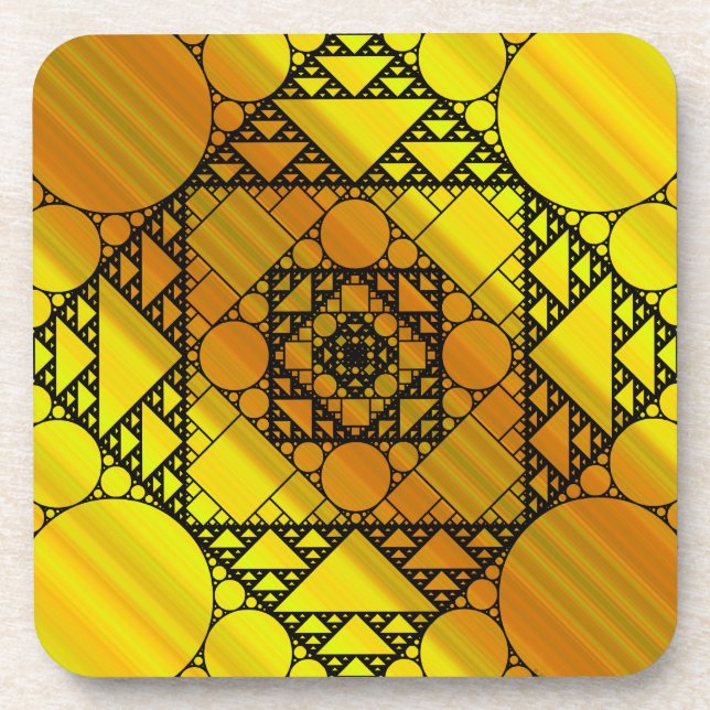 Fraktal Geometry Square Untersetzer (Vorderseite)