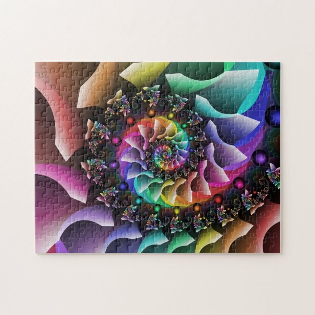 Fraktal-gewundene Farbparade Puzzle (Horizontal)