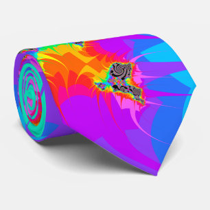 Fraktal-gewundenes Regenbogen-Spritzen Krawatte