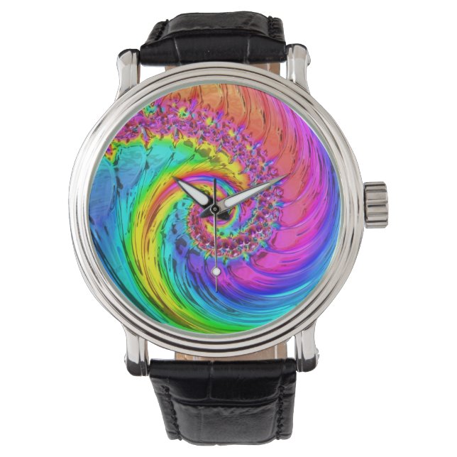 Fraktal Glas 6 Optionen Armbanduhr (Vorderseite)