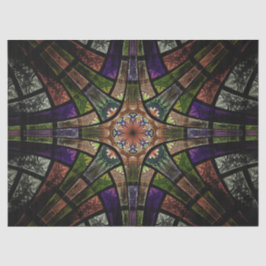 Fraktal Glass Fenster Abstrakt 23 Decoupage Seidenpapier