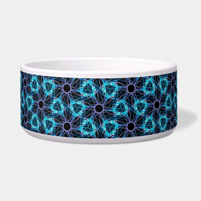Fraktal Glow Keramik Pet Bowl Napf (Vorderseite)