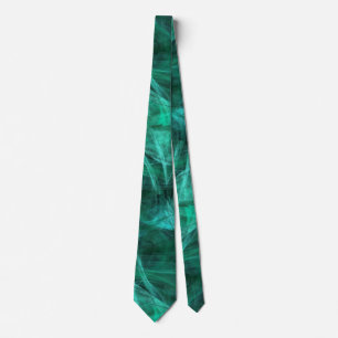 Fraktal Green Wirbel Abstrakt Mens Neck Tie Krawatte