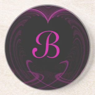 Fraktal Heart Series - Black & Pink Untersetzer