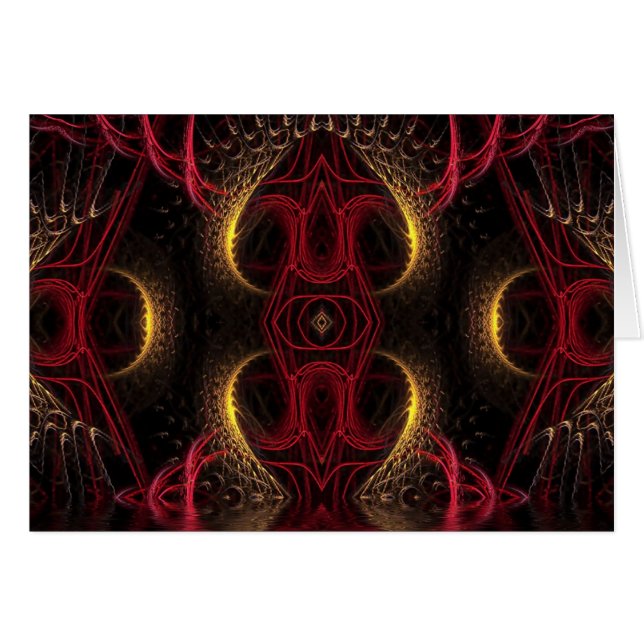 Fraktal Herzkarte (Vorderseite (Horizontal))