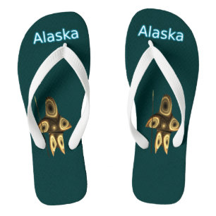 Fraktal Inuit Hunter - Alaska Flip Flops