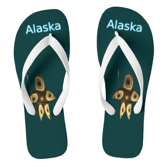 Fraktal Inuit Hunter - Alaska Flip Flops (Fußbett)