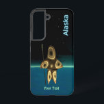 Fraktal Inuit Hunter - Alaska OtterBox iPhone Case Samsung Galaxy Hülle<br><div class="desc">Ein braunes Fraktal-Bild,  das auf einen hochstilisierten Inuit-Jäger hinweist,  der traditionelle Pelzkleidung trägt und einen Harpunen mit Elfenbeinkopf trägt. Das Bild ist auf einem Hintergrund überlagert,  der den dunklen polaren Winter darstellt. Der Text "Alaska" erscheint auch in blau-weiß. Passen Sie Ihren eigenen Text an.</div>
