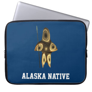 Fraktal Inuit Hunter - Alaska-Ureinwohner Laptopschutzhülle