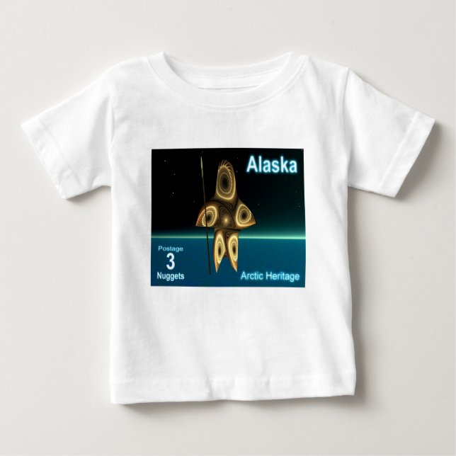 Fraktal Inuit Hunter Baby T-shirt (Vorderseite)