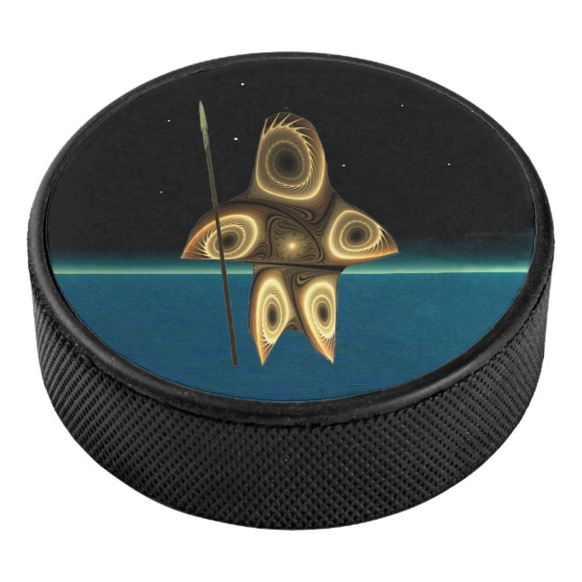 Fraktal Inuit Hunter Eishockey Puck (3/4)