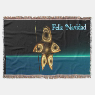 Fraktal Inuit Hunter - Feliz Navidad Decke