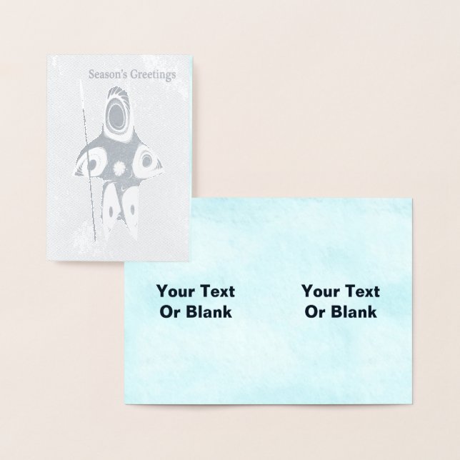 Fraktal Inuit Hunter - Grüße der Saison Folienkarte (Anzeige)