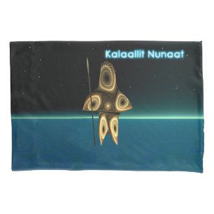 Fraktal Inuit Hunter Kissenbezug