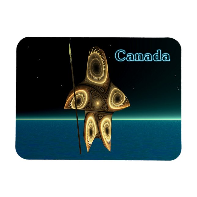 Fraktal Inuit Hunter Magnet (Horizontal)