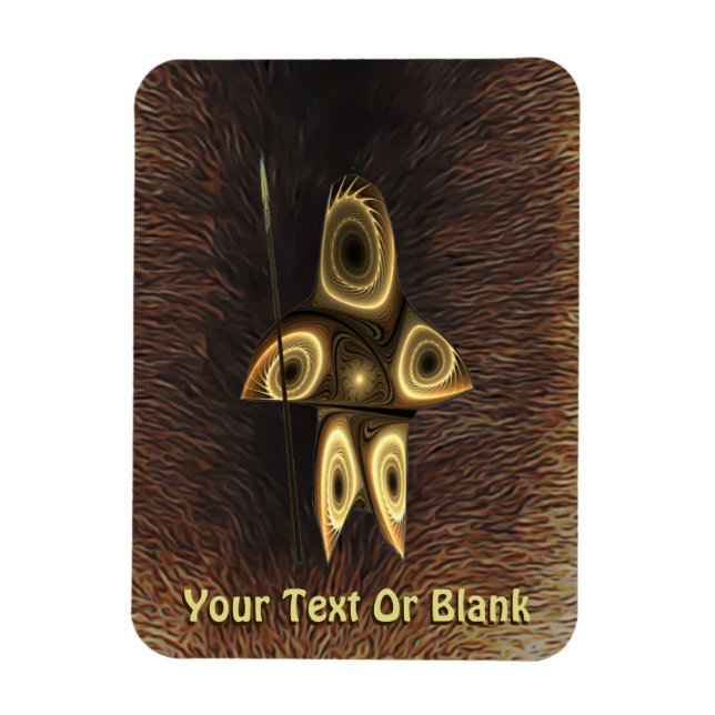 Fraktal Inuit Hunter Magnet (Vertikal)