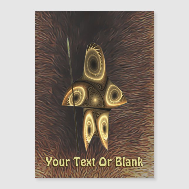 Fraktal Inuit Hunter Magnetkarte (Vorderseite)