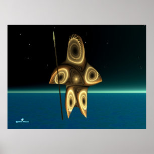 Fraktal Inuit Hunter Poster