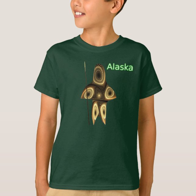 Fraktal Inuit Hunter T-Shirt (Vorderseite)