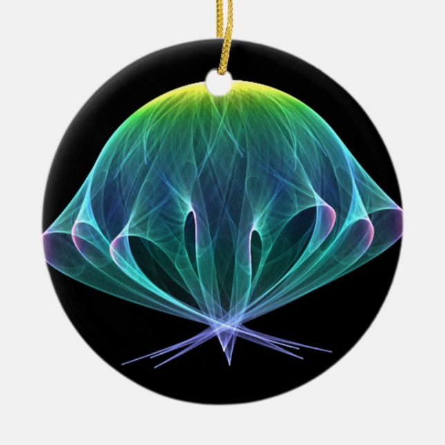 Fraktal Jellyfish Keramikornament (Vorne)
