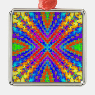 Fraktal Kaleidoskop Art Silbernes Ornament