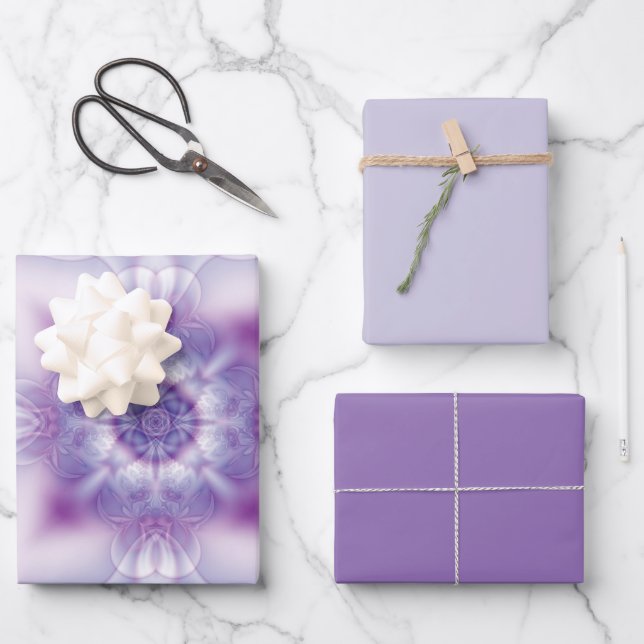 Fraktal Kaleidoskop Geschenkpapier Set (Vorderseite)