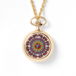 Fraktal Kaleidoskop Mandala Muster-64351 Armbanduhr