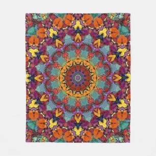 Fraktal Kaleidoskop Mandala Muster-64351 Fleecedecke