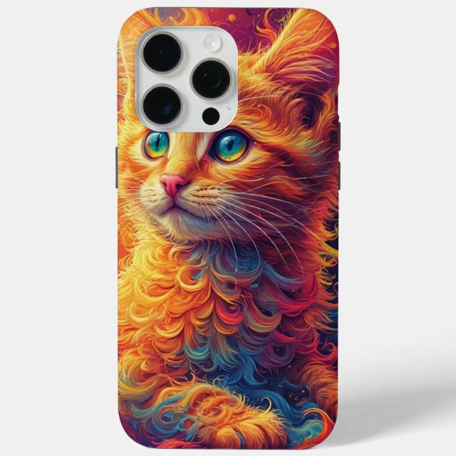Fraktal-Kätzchen Case-Mate iPhone Hülle (Rückseite)