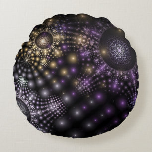 Fraktal Kugel Kunst Mandala Universum Kissenhülle Rundes Kissen