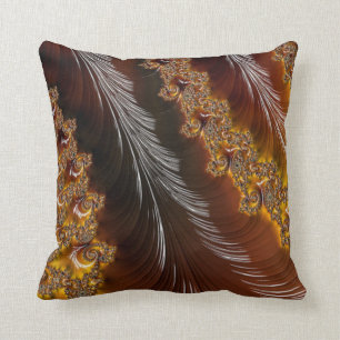 Fraktal-Kunst-Gold-/Brownthrow-Kissen Kissen