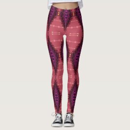 Fraktal Lace Lila+Earth Pink-Leggings, Psydefexx u Leggings