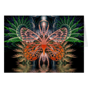 Fraktal Lady Butterfly Card