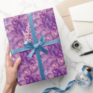 Fraktal Lila Daisies Geschenkpapier