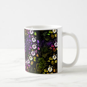 Fraktal lila floral Psychedelic Rainbow Spiral Tasse