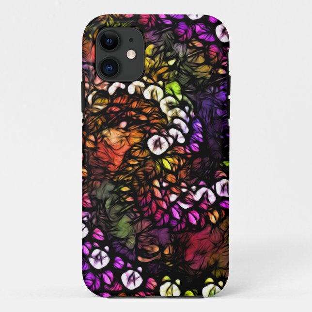 Fraktal lila Psychedelic Rainbow Spiral Trippy Case-Mate iPhone Hülle (Rückseite)