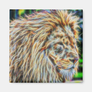 Fraktal Lion Magnet