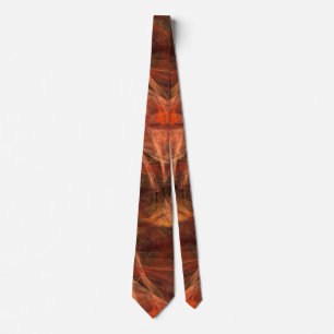 Fraktal Mahogany Bronze Wirbel Abstrakt Neck Tie Krawatte