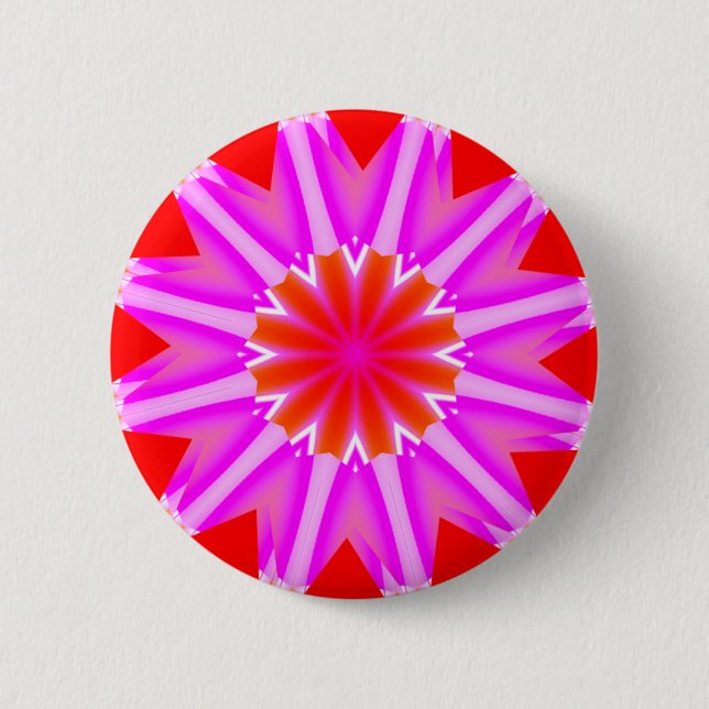 Fraktal Mandala - 04 Button (Vorderseite)