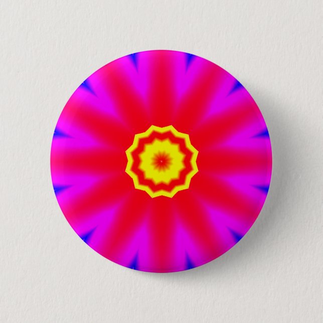 Fraktal Mandala - 06 Button (Vorderseite)