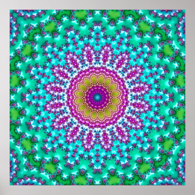 Fraktal-Mandala 3 Poster (Vorne)