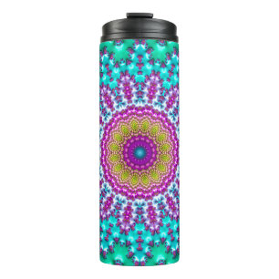 Fraktal Mandala 3 Thermosbecher