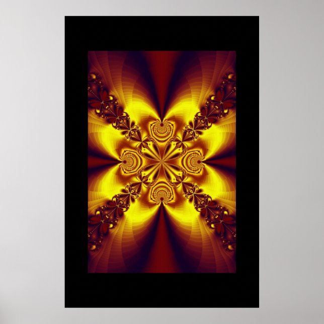 Fraktal Mandala 6 Poster (Vorne)