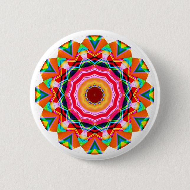 Fraktal Mandala Button (Vorderseite)