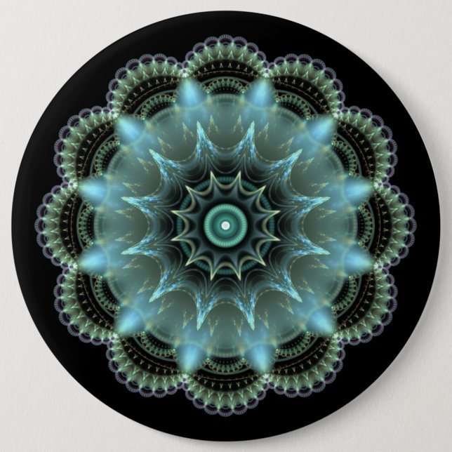 Fraktal Mandala Button (Vorderseite)
