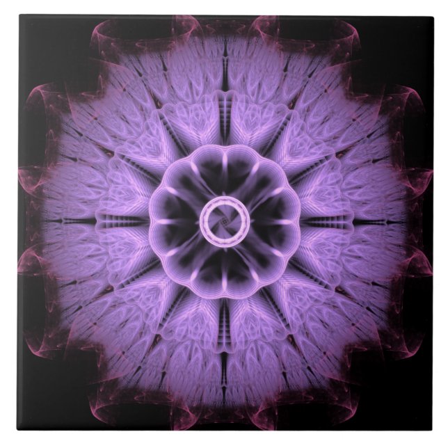 Fraktal-Mandala Fliese (Vorderseite)