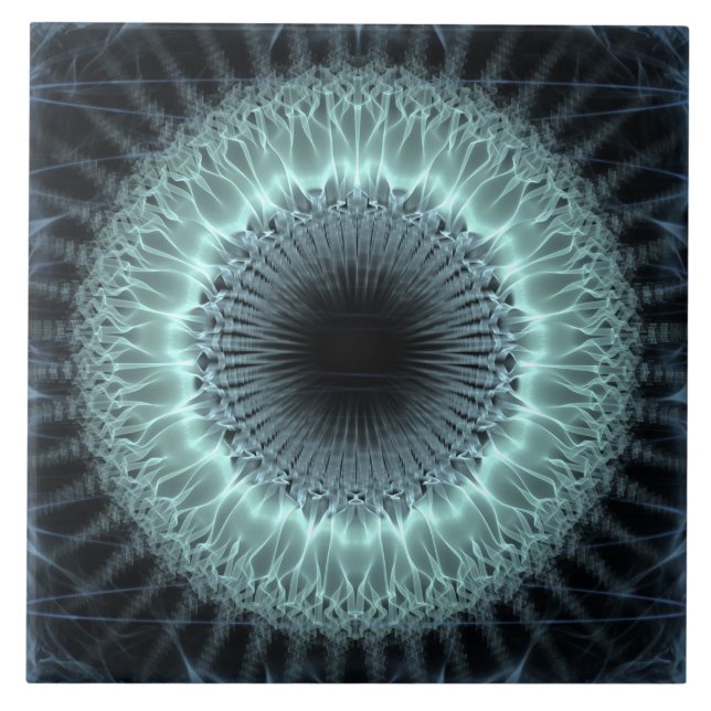 Fraktal-Mandala Fliese (Vorderseite)