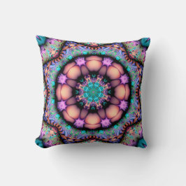 Fraktal Mandala floral Psychedelic Art Kissen