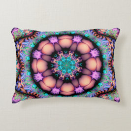 Fraktal Mandala Floral Psychedelic Art Pillow Dekokissen