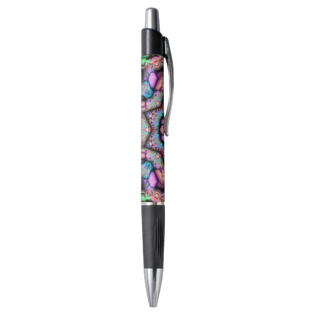 Fraktal Mandala Floral Psychedelic Kugelschreiber (Unterseite (Vertikal))